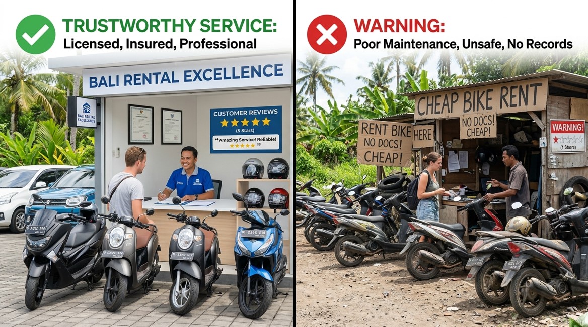 How to Choose a Reliable Bike or Car Rental Company in Bali and Avoid Bad Service