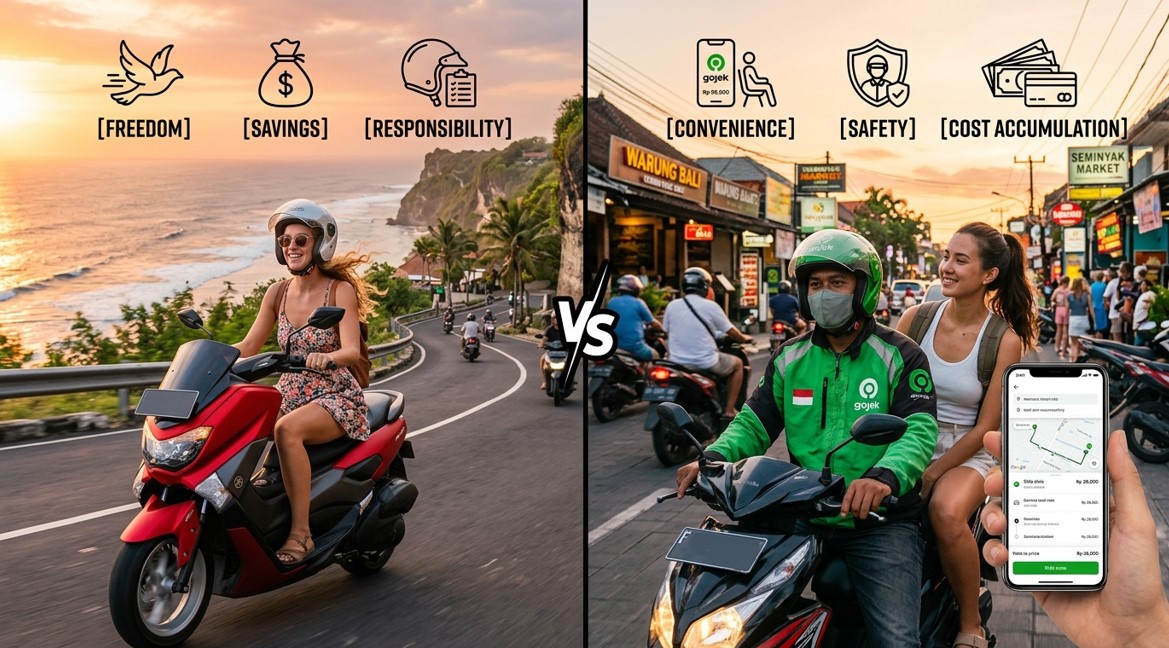 What’s Better in Bali: Renting a Scooter or Using Grab and Gojek Every Day?